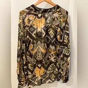 Zara print blouse